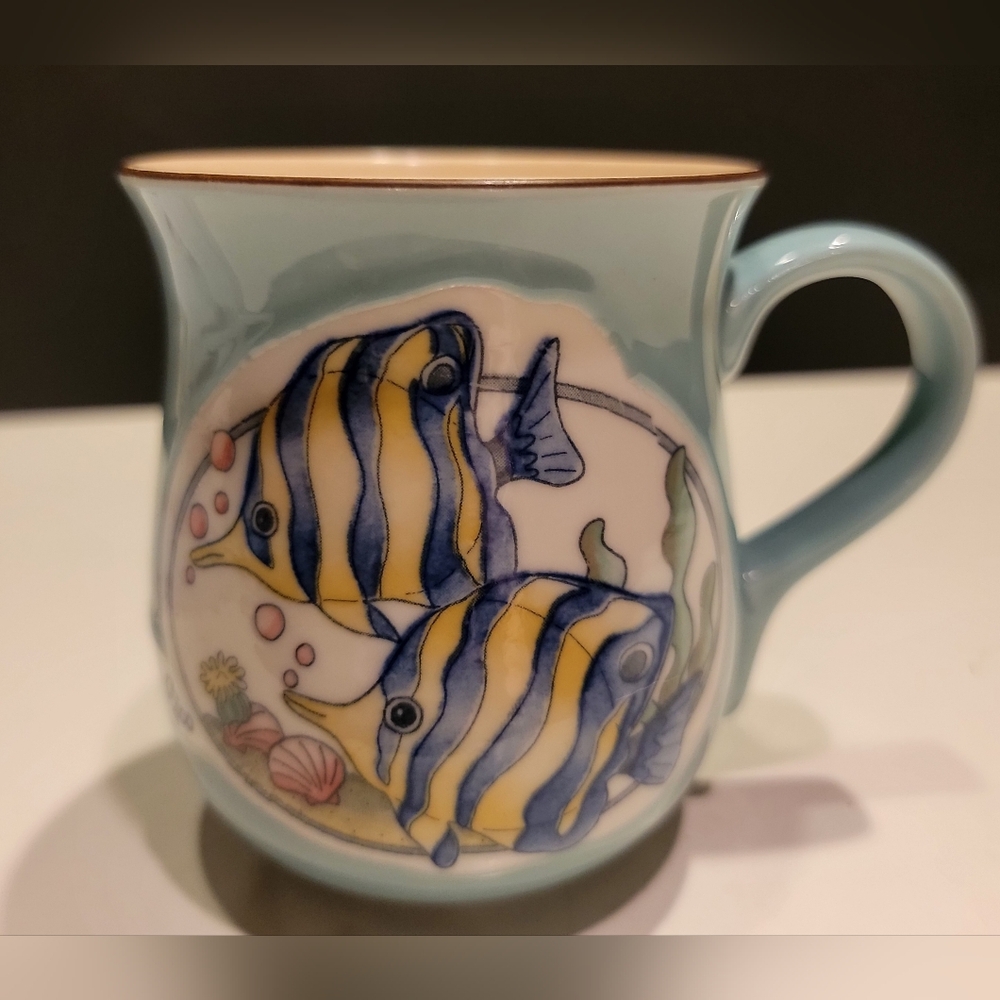 Beautiful Puerto Rico Souvenir Tropical Angel Fish Coffee 12 Oz Mug